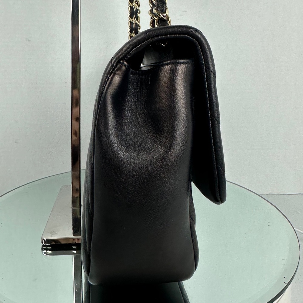 CHANEL CC CHAIN FLAP LEATHER SHOULDER/CROSSBODY BAG JUMBO - Picture 6 of 15